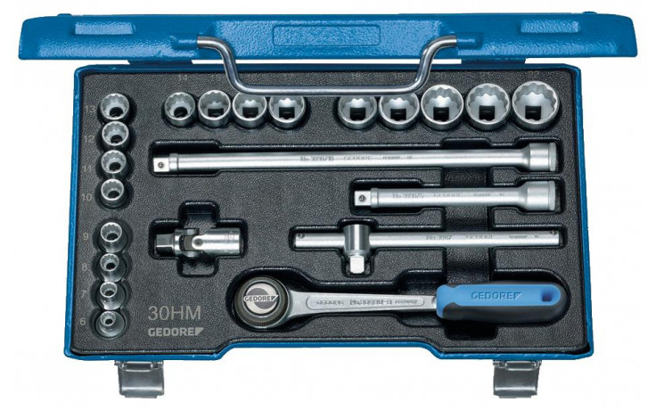 GEDORE Steckschlüssel-Satz 3/8" 22-teilig UD-Profil 6-22 mm -D 30 HMU-3- Nr.:6240470