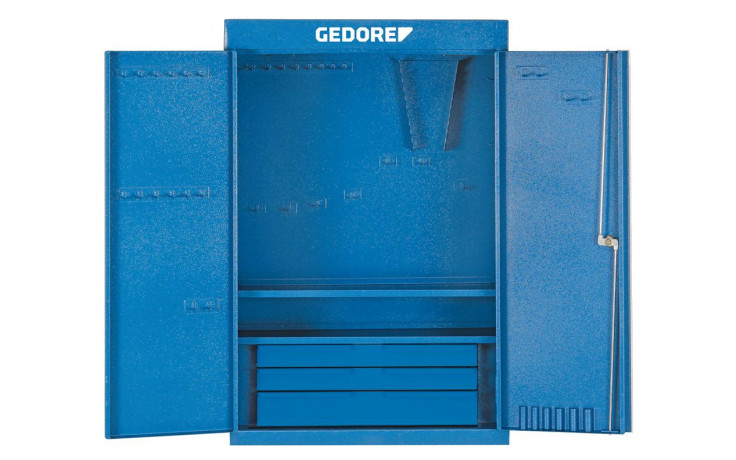Werkzeugschrank Stahlblech m. Ablage u. 3 Schubfächer, leer 650 x 250 x 970 mm 1400 L