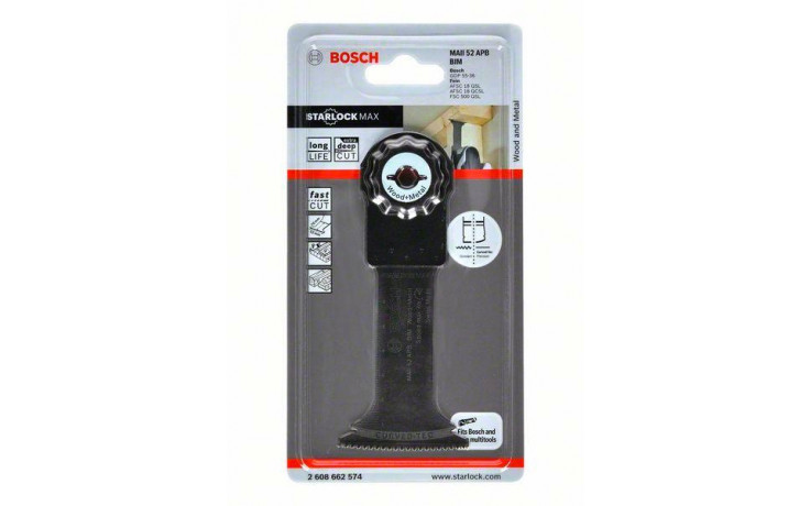BIM Tauchsägeblatt MAII 52 APB, Wood and Metal, 70 x 52 mm, 1er-Pack