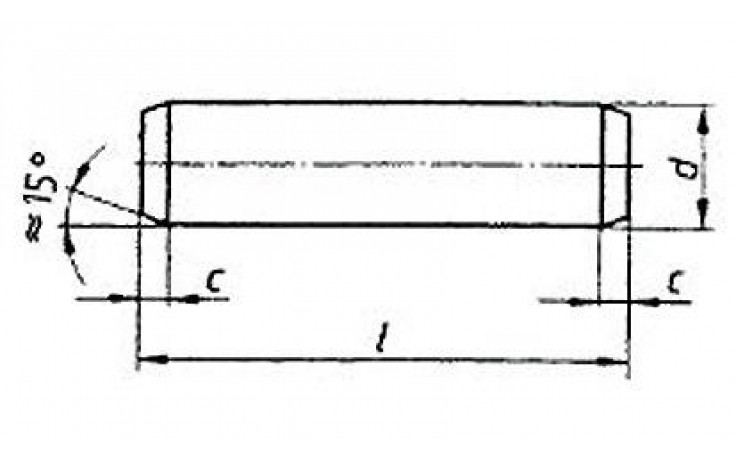 Zylinderstift ISO 2338 - Stahl - blank - 1m6 X 5