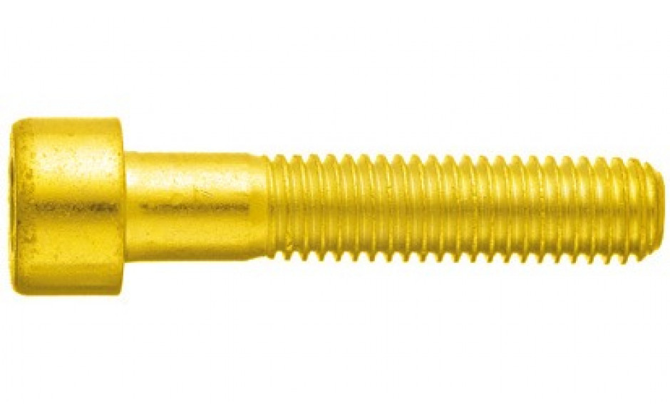 Zylinderschraube ISO 4762 - 8.8 - verzinkt gelb - M6 X 16
