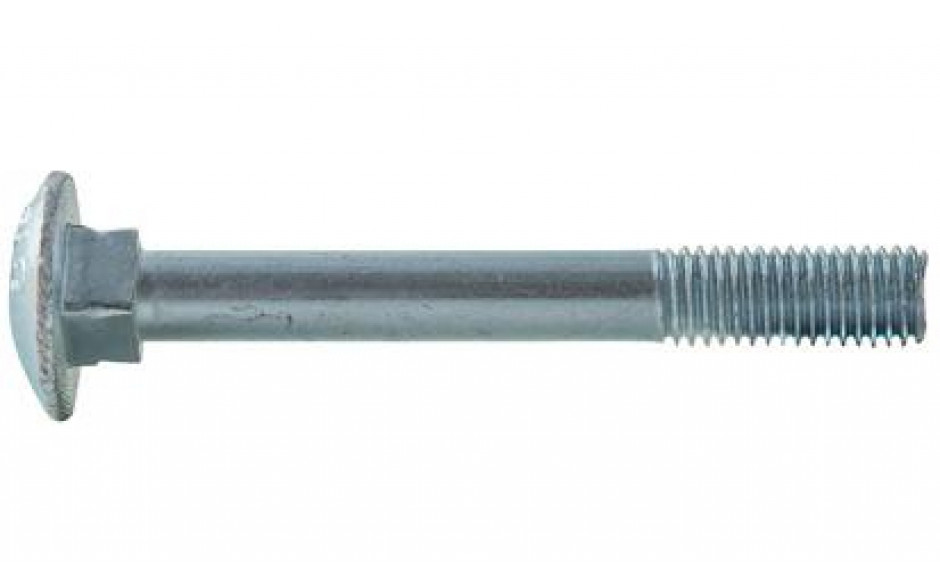 Flachrundschraube DIN 603 - 8.8 - verzinkt blau - M6 X 65 - ohne Mutter