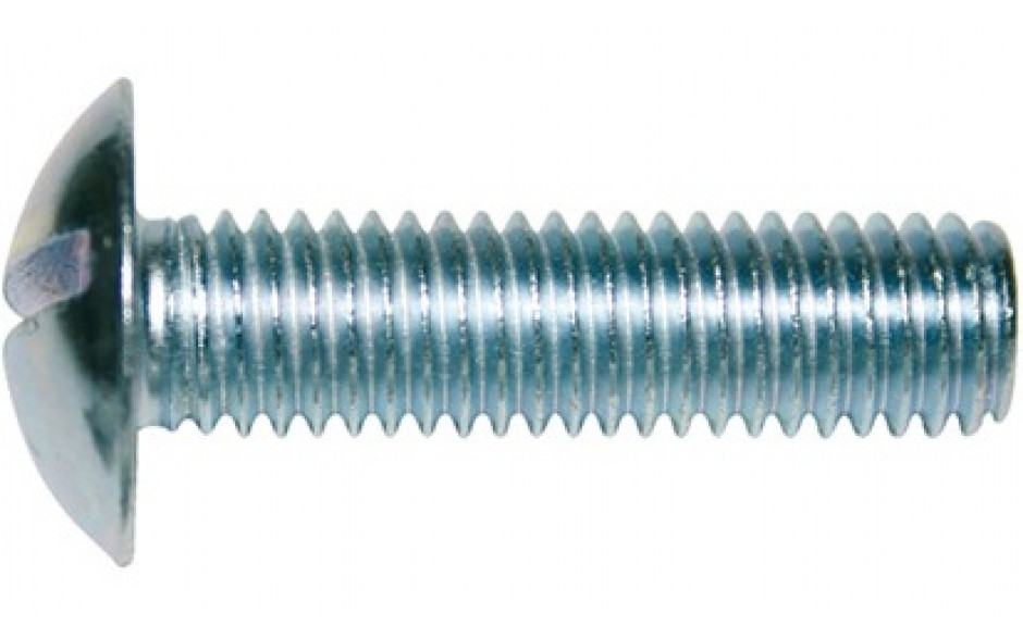 Becherschraube mit Schlitz - Stahl - verzinkt blau - M5 X 30