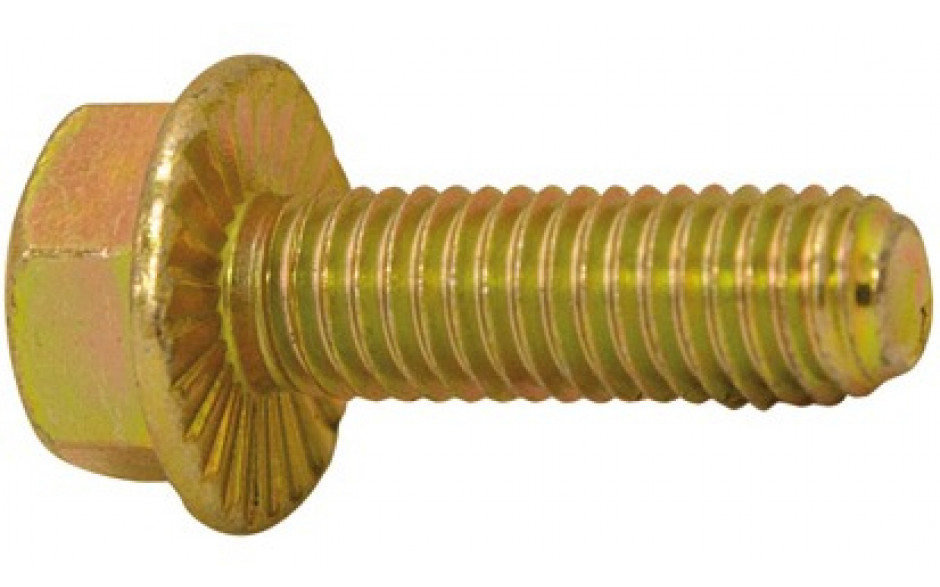 RECA Sechskant-LOCK-Schraube mit Flansch - 8.8 - verzinkt gelb - M12 X 40
