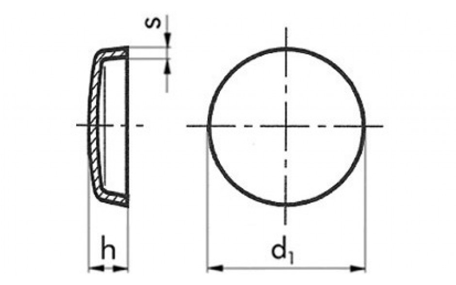 Verschlussdeckel DIN 442 - Stahl - blank - D80