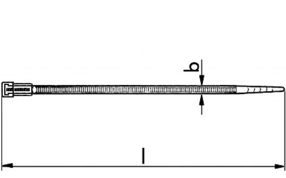 Kabelbinder - natur - lösbar - 200 X 7,5 mm (L x B)