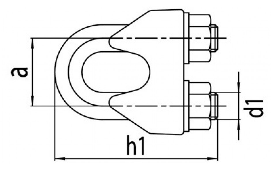 Seilklemme 19 mm DIN EN 13411-5 Stahl verzinkt/gelb verzinkt