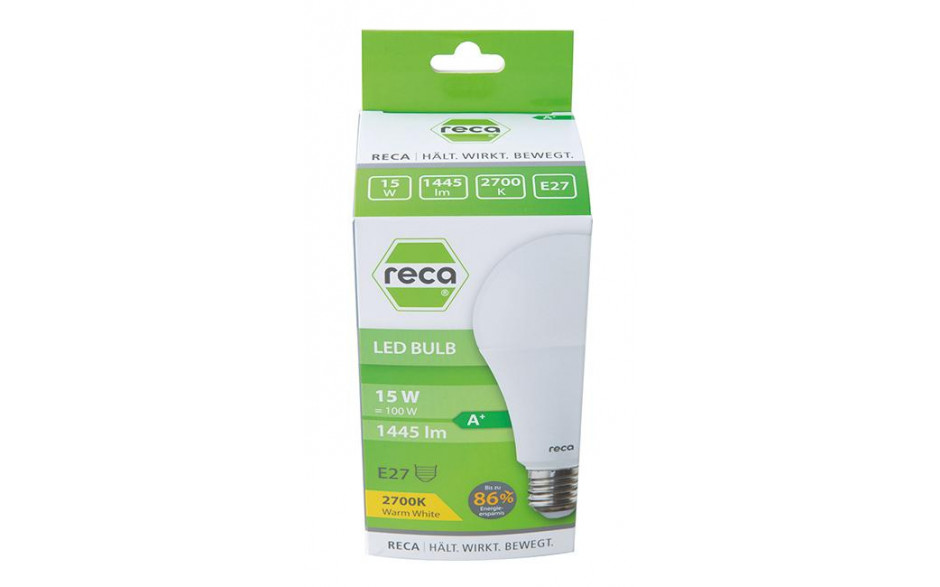 RECA LED BULB 15W E27 WARMWEIß 1445LM