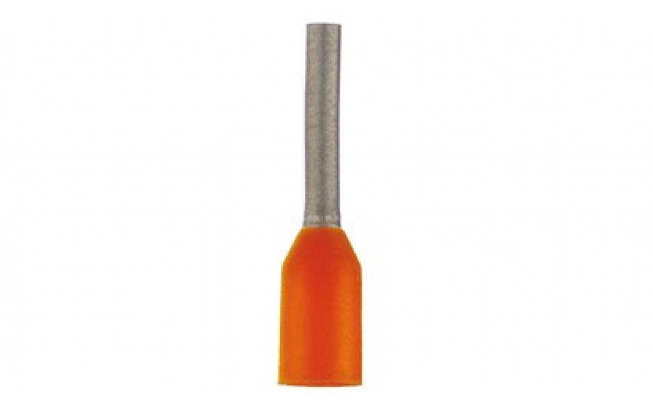 Aderendhülsen isoliert - orange - für Kabelquerschnitt 0,5 mm² - Länge 14,2 mm