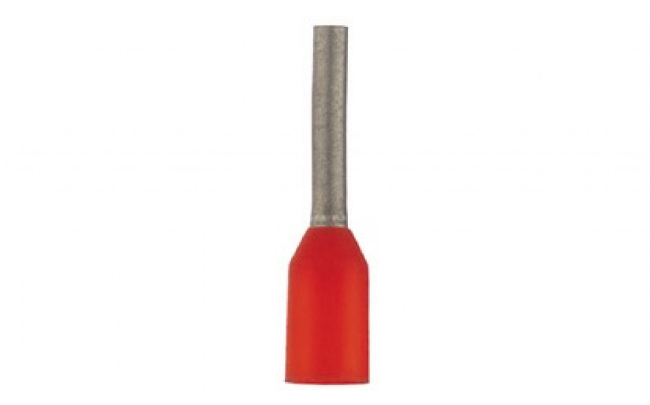 Aderendhülsen isoliert - rot - für Kabelquerschnitt 1,5 mm² - Länge 14,8 mm