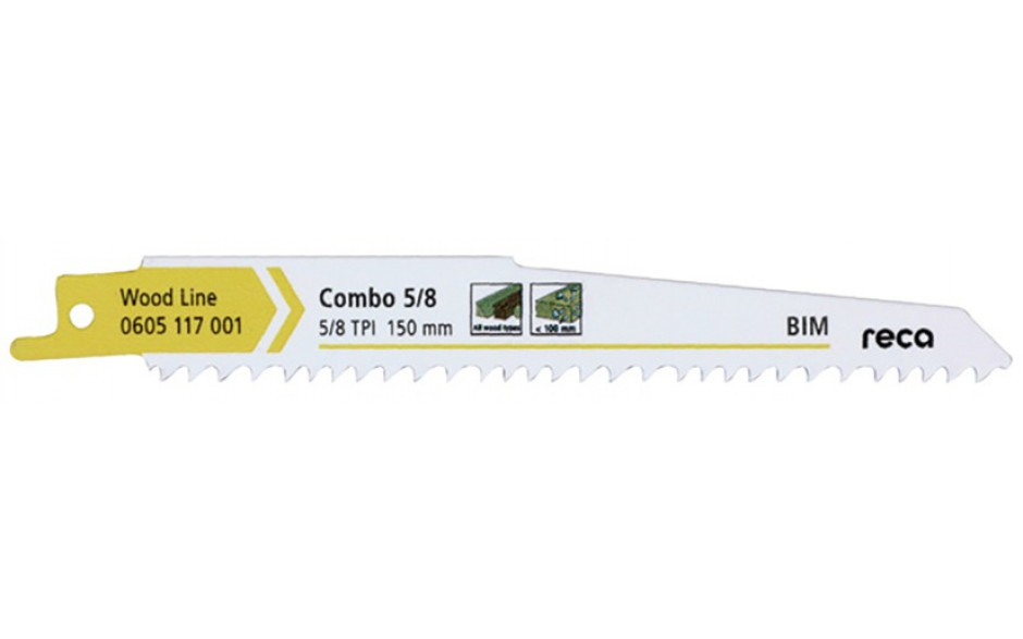 RECA Säbelsägeblatt Combo Wood 5/8 Zoll 150 mm