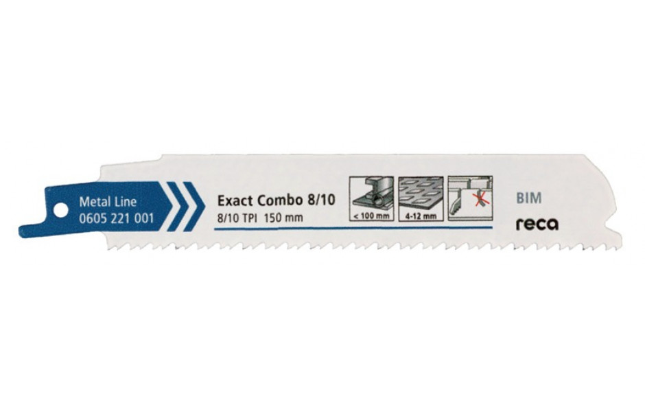 RECA Säbelsägelblatt Ex Combo Met 8/10 Zoll 150 mm