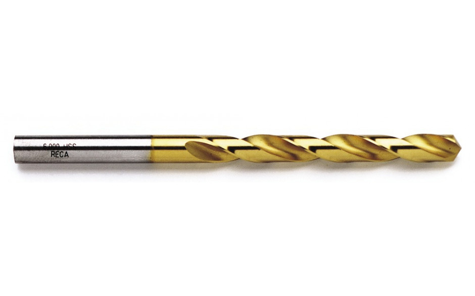 RECA Spiralbohrer HSS-TIN DIN 338-N Durchmesser 5,0 mm Zylinderschaft