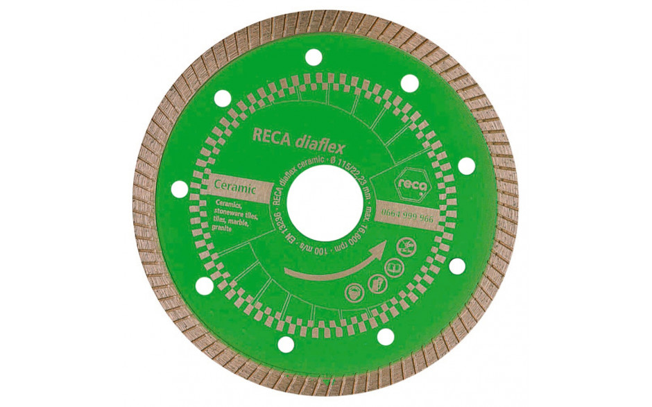 RECA diaflex Ceramic, Ø 115 mm, Bohrung Ø 22,23 mm