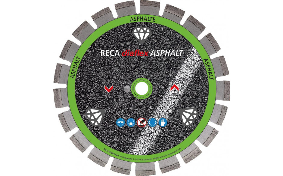 RECA diaflex Asphalt, Ø 400 mm, Bohrung Ø 30 bzw. 25,4 mm