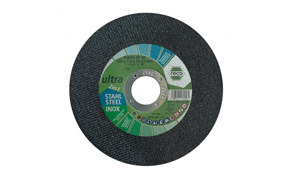 RECA Trennscheibe ULTRA 2 in 1 gerade Durchmesser 115 mm Stärke 1,0 mm Bohrung 22,23 mm