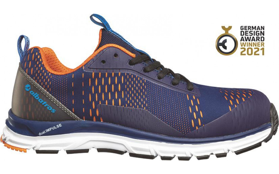 ALBATROS Schuh AER55 Impulse Blue Orange S1P Gr. 39