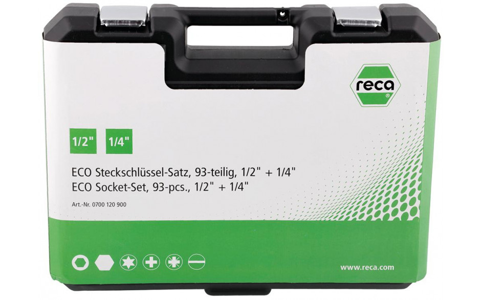 RECA Steckschlüssel Satz ECO 1/2" + 1/4" 93-teilig