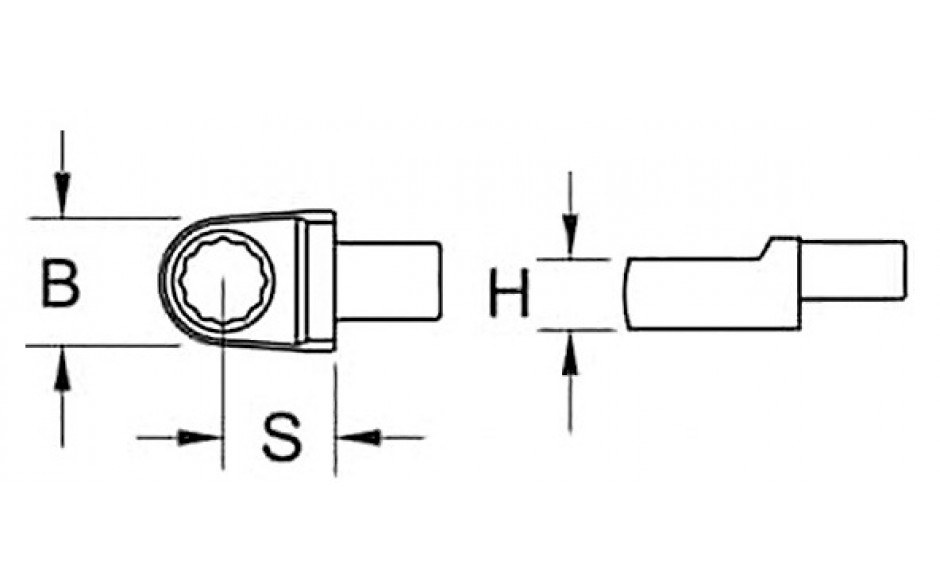 RECA Einsteck-Ringschlüssel 9 x 12 Schlüsselweite 18 mm