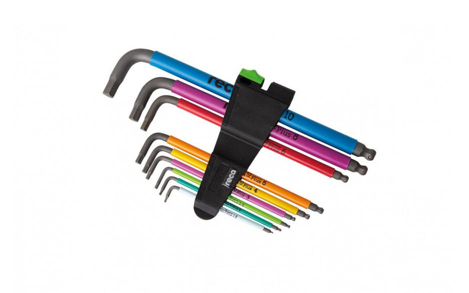 Stiftschlüssel-Satz Multicolor Innensechskant mit Haltefunktion 9-teilig