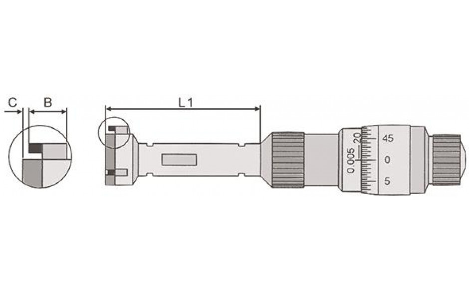RECA 3-PUNKT-INNENMIKROMETERSATZ 20-50