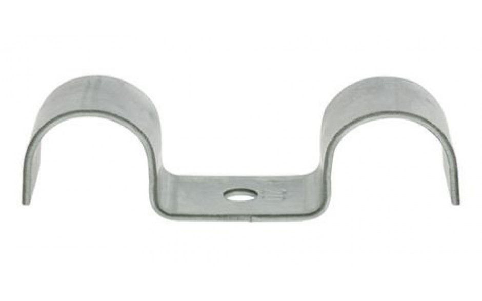 Betonschelle doppelt - Stahl - verzinkt blau - 22 mm