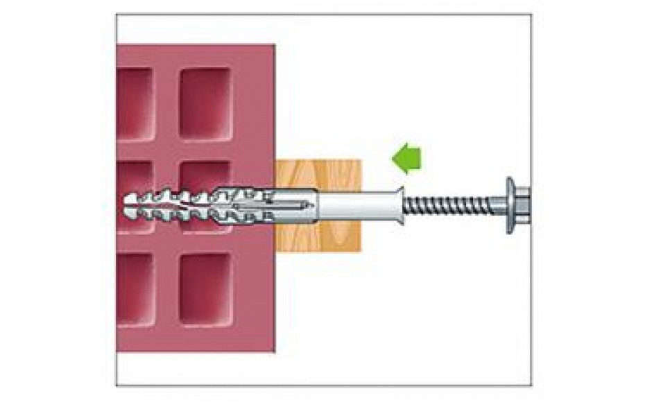 Multifunktionsrahmendübel MFR - Flachbunddübel mit Sechskanflanschschraube - Edelstahl A4 - 10 X 80