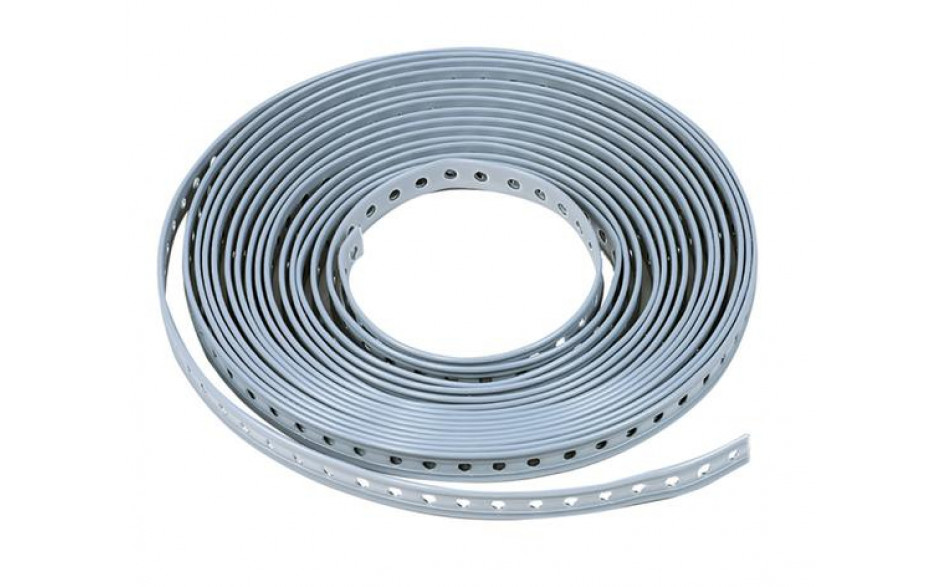 Montagelochband - Stahl - kunststoffummantelt - 14 mm - Rolle 10m