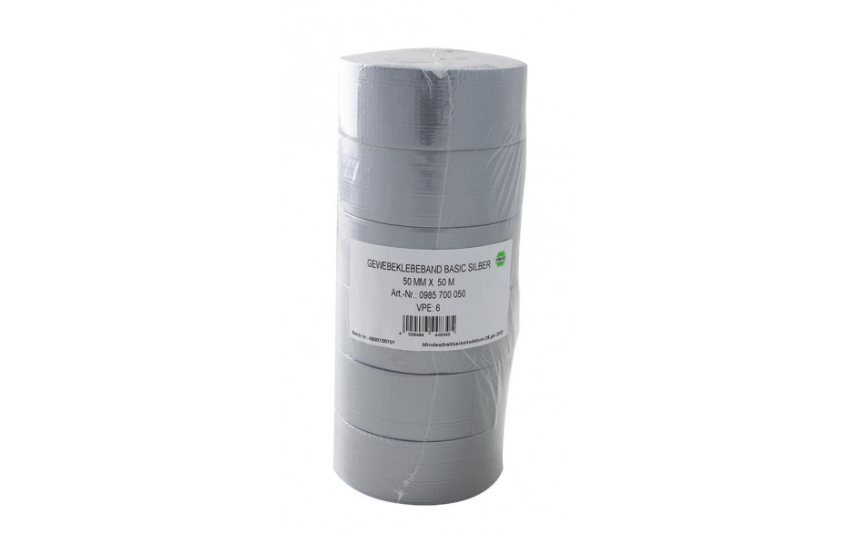 Gewebeklebeband Silber 50mm x 50m x 175µm