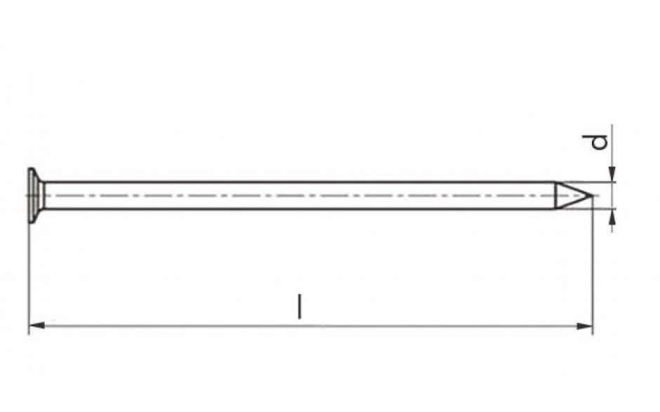 Drahtstifte Senkkopf Glattschaft rund - blank - 3,4 X 80 - CE - Karton 5,0kg