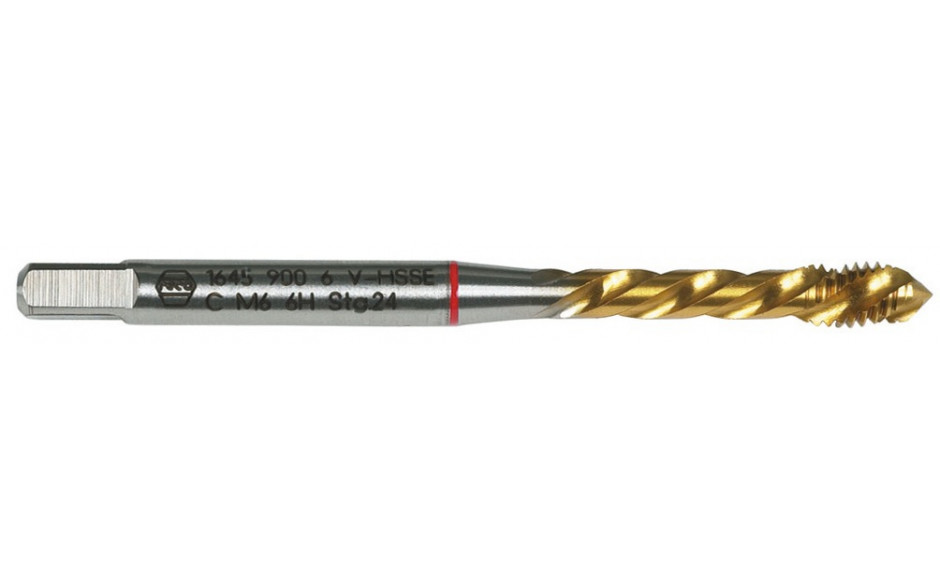RECA Maschinengewindebohrer DIN 371C HSSE-TIN spiralgenutet 40° für Sackloch M2,5
