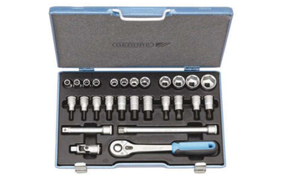 GEDORE 12-kant-Steckschlüssel-Satz Antrieb 1/2" D19IMU-10 /27-teilig SW 10-30