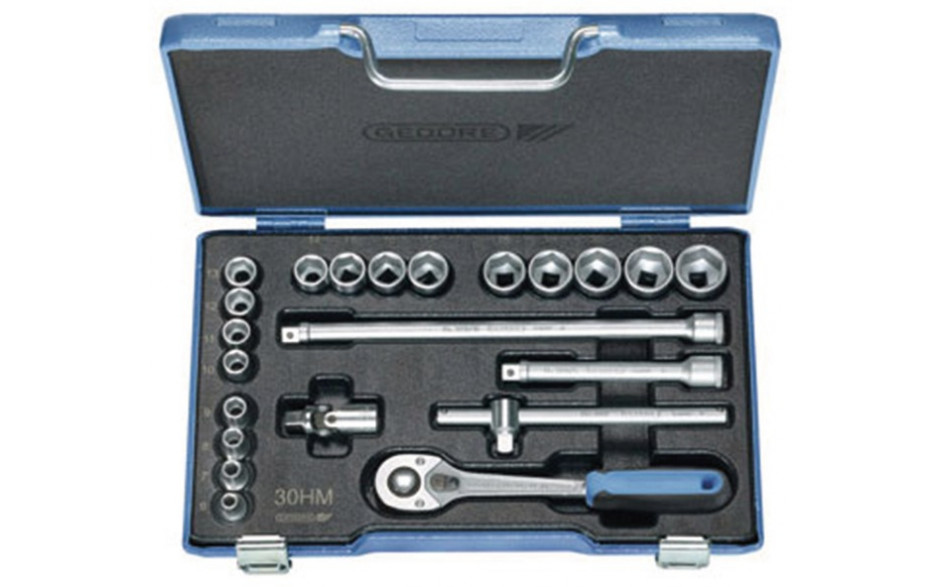 GEDORE 6-kant-Steckschlüssel-Satz Antrieb 3/8" 30HMU-10 /23-teilig SW 6-22 mm