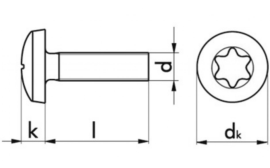 Flachkopfschraube ISO 14583 - A2-70 - M2,5 X 3 - TX8