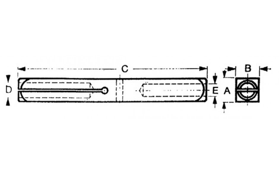 Bohrstahlhalter 15X15 mm B 10