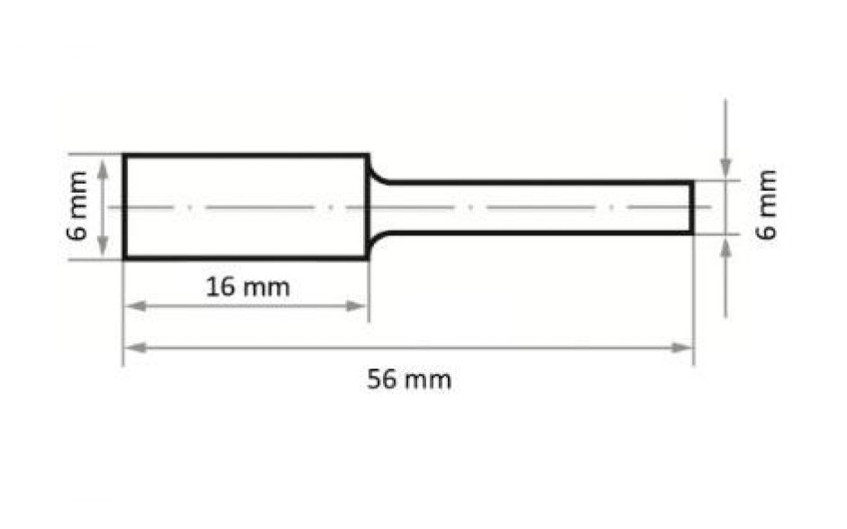 HSS-Fräser AS Zylinderform 6x16 mm Schaft 6 mm Verzahnung 3