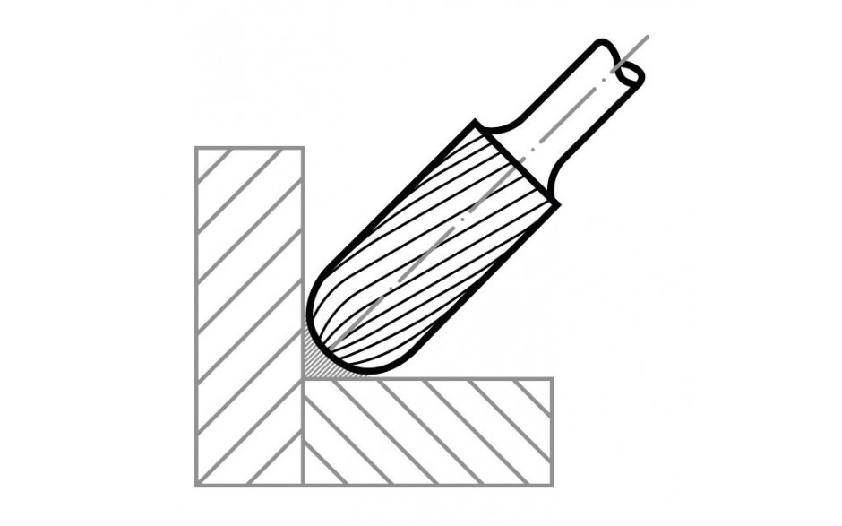 HSS-Fräser C Walzenrundform 6x20 mm Schaft 6 mm Verzahnung 3
