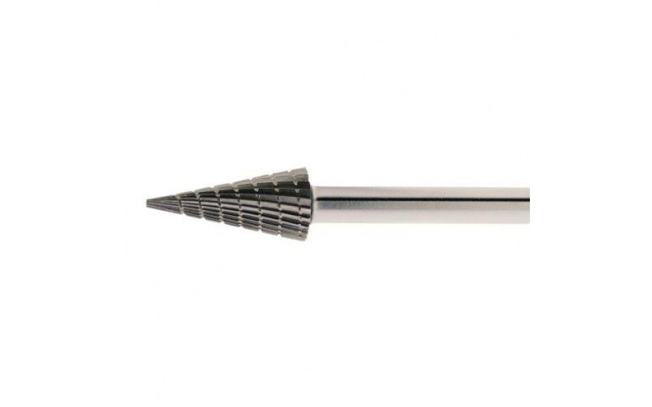 HSS-Fräser M Spitzkegelform 12x30 mm Schaft 6 mm | Verzahnung 3