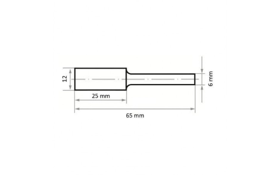 HSS-Fräser AS Zylinderform 12x25 mm Schaft 6 mm Verzahnung 3