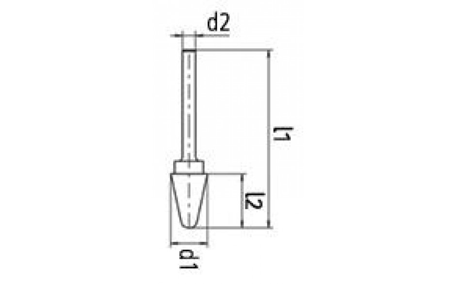 RECA Hartmetall-Frässtifte Rundkegelform, ohne Spanbrecher Durchmesser x Länge 12 x 25 mm mit 6 mm Schaft