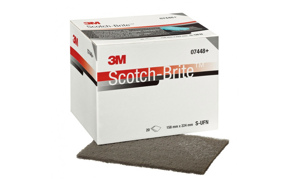 3M Scotch Brite Handpad Schleifvlies 7448 S/UFN grau