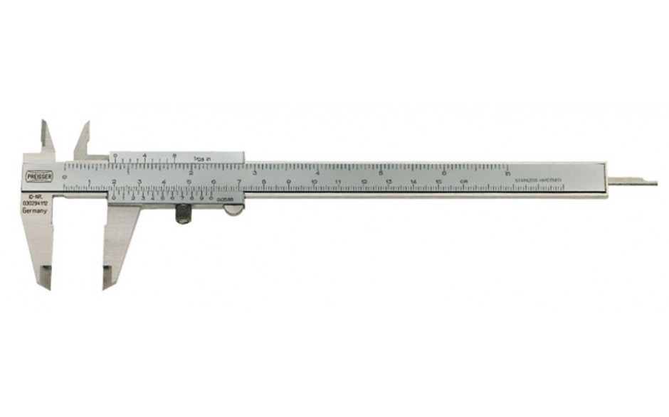 Feinmessschieblehre, mit Schraube, Messbereich 150/40 mm