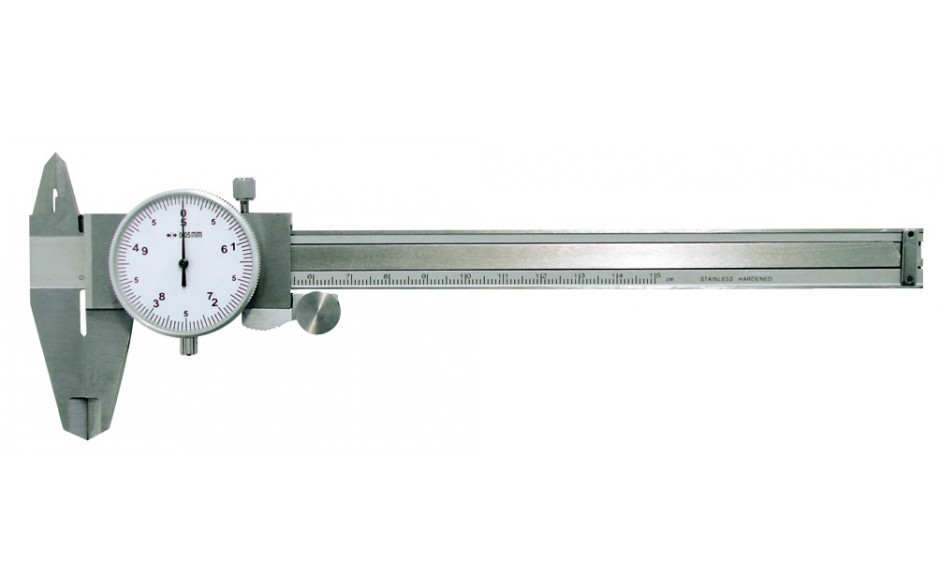 Präzisions-Uhrenschiebelehre, Messbereich 200 x 50 mm, Ablesung 0,02 mm