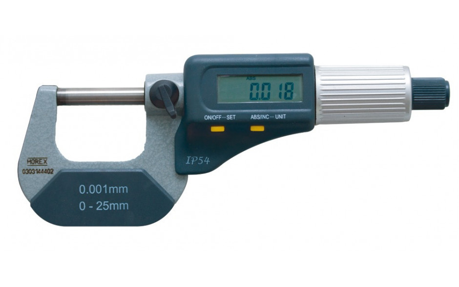 Mikrometer mit Digitalanzeige, Messbereich 0-25 mm, Ablesung 0,001 mm