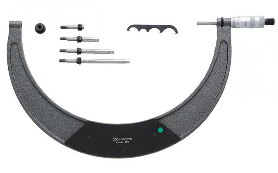 Aussenmicrometer, mit auswechselbaren Einsätzen, Messbereich 200-300 mm