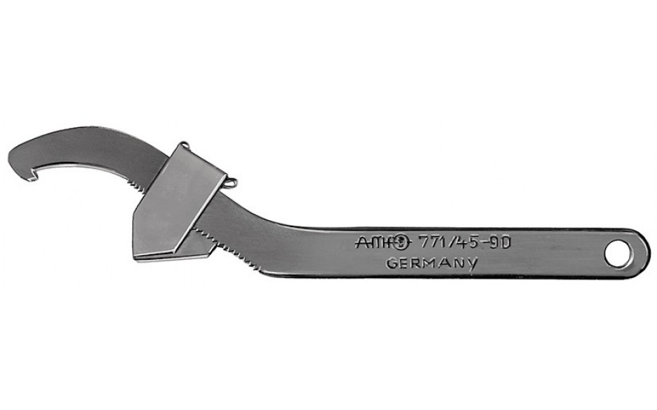 Gelenkhakenschlüssel, verstellbar, mit Nase, 95-165 mm AMF771