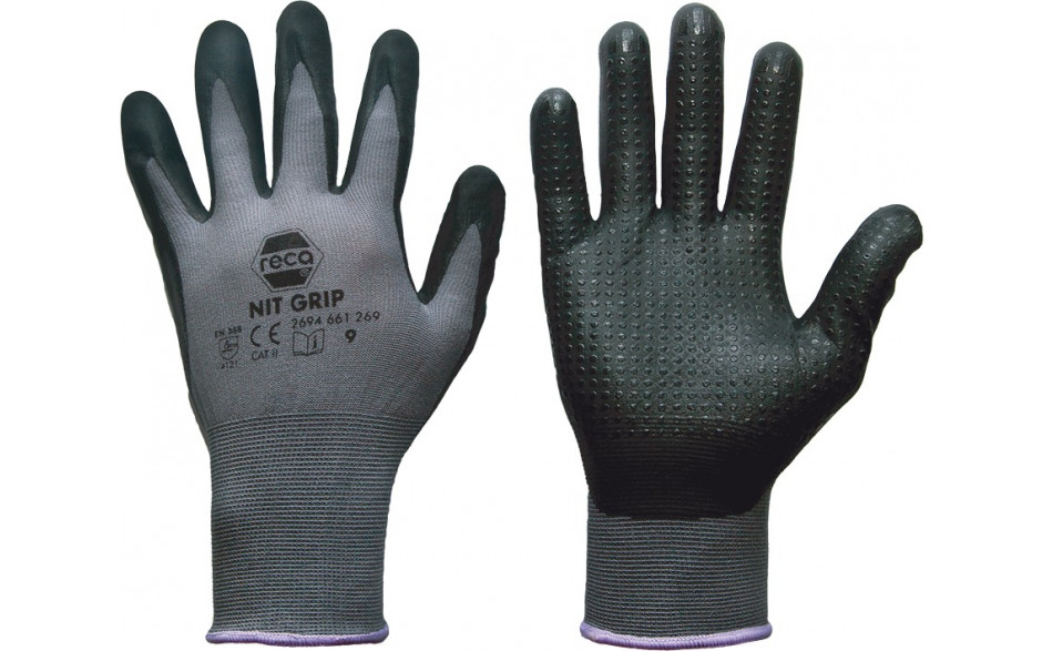 RECA Handschuh Nit Grip, M.Noppen, Gr. 12