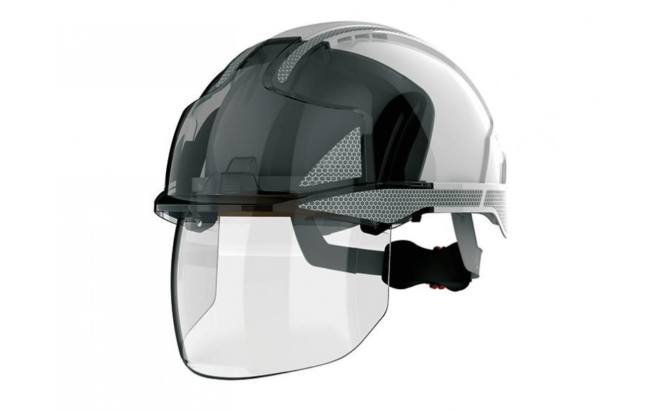 Schutzhelm JSP EVO®VISTASHIELD weiß und Reflexstreifen