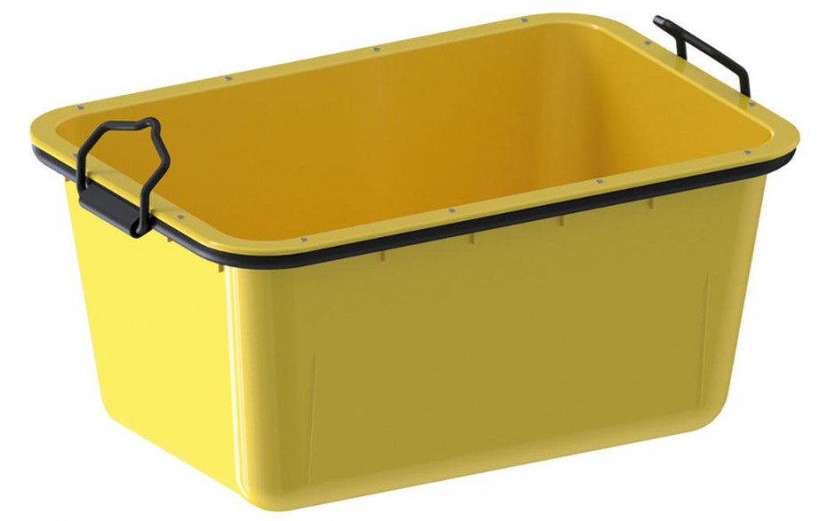 Mörtelkasten aus HDPE 200 l Verkehrsgelb