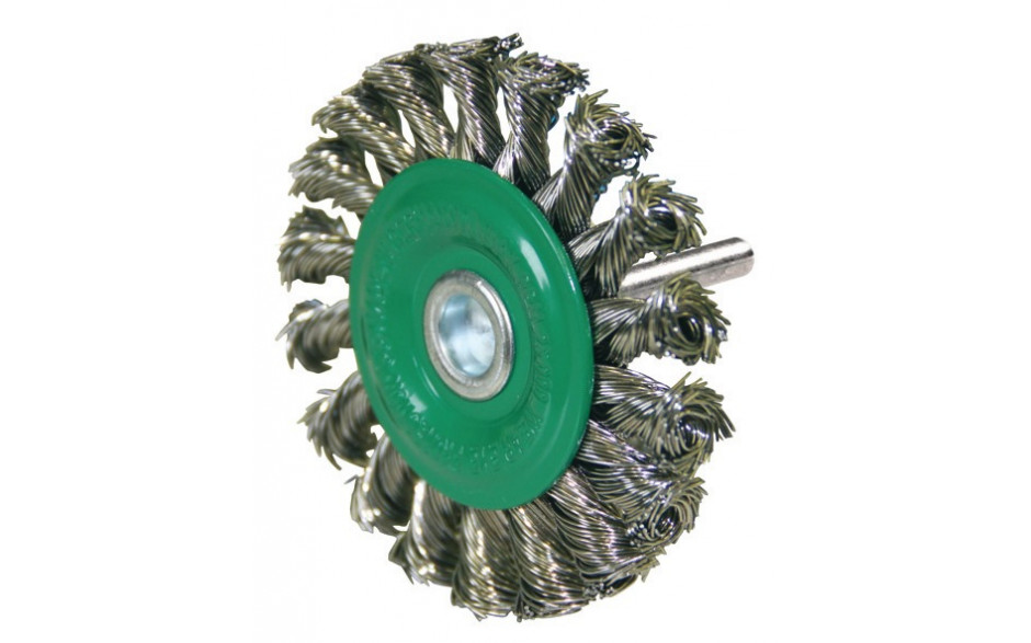 Rundbürste gezopft 6 mm, 75 x 6 mm, A2, Drahtstärke 0,50 mm